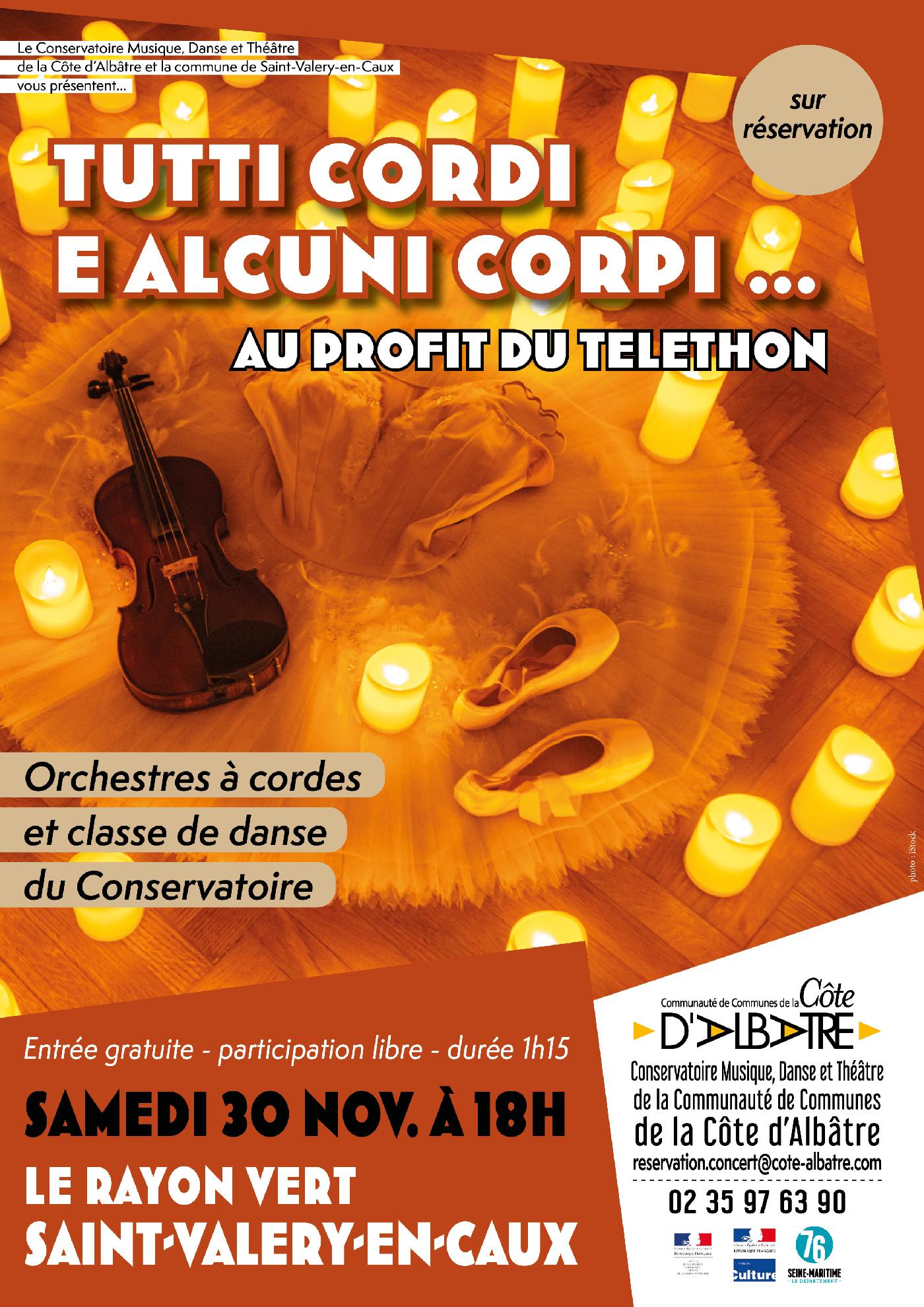 Rendez-vous au rayon vert à saint-valery-en-caux pour le concert du conservatoire de la côte d'albâtre au profit du téléthon.