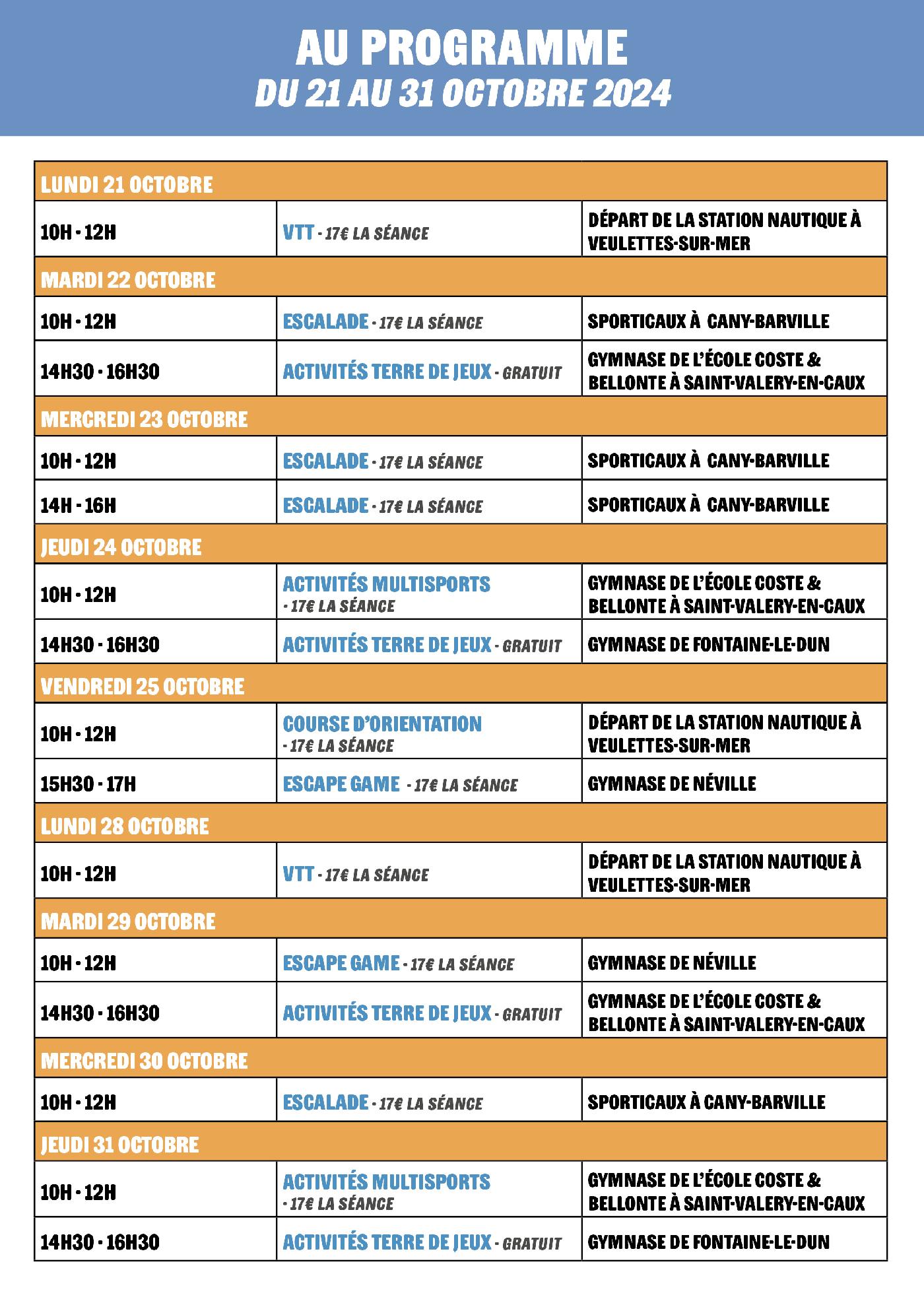 Le service Albâtre Sports et Loisirs de la Communauté de Communes vous propose un large programme d'activités sportives pendant les vacances, à partir de 6 ans.